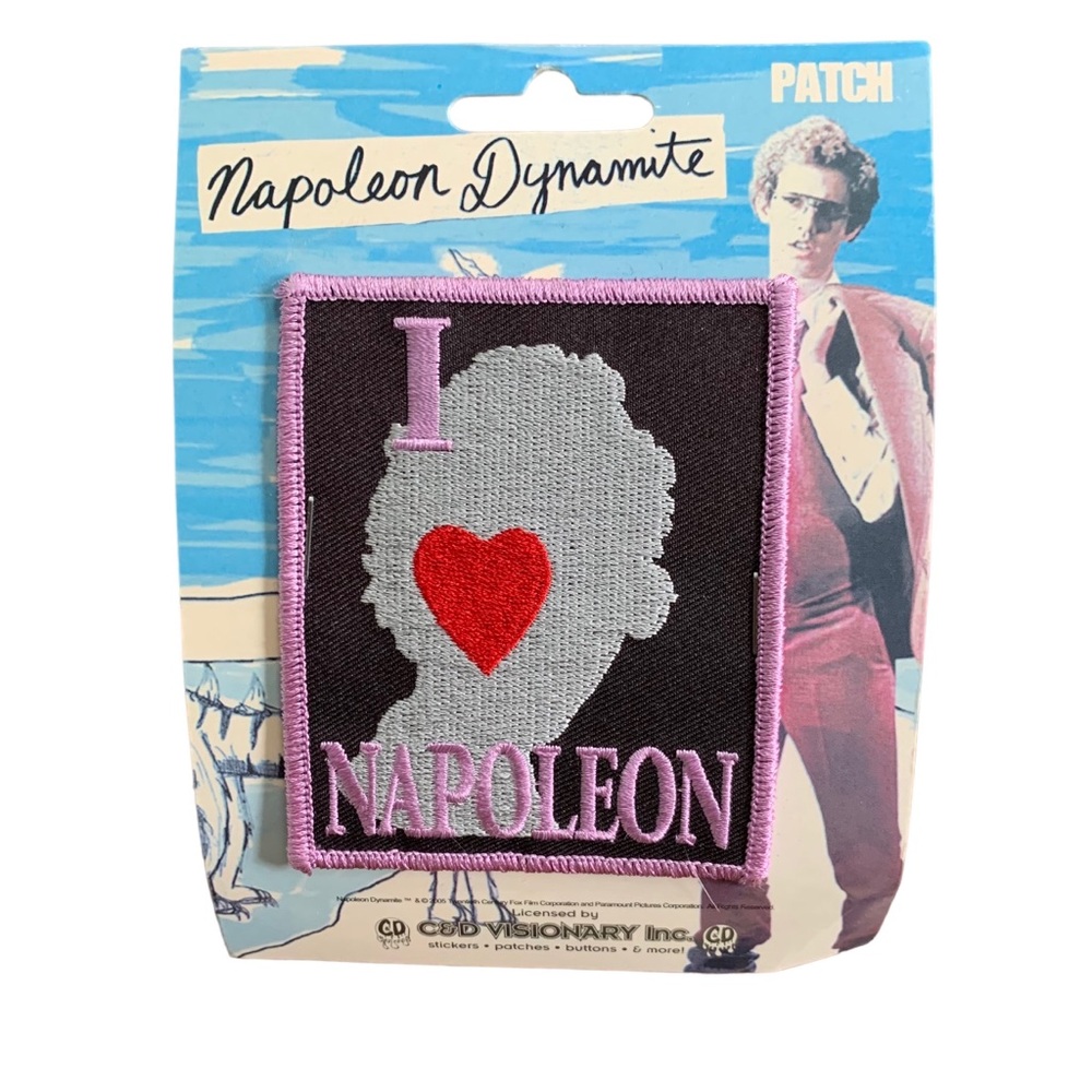 Vintage 2005 Napoleon Dynamite Iron On Patch 00s Rave Indie Sleaze Y2K